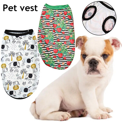 #ad Pet Summer Cool Clothes Vest Puppy Dog Cat Cute T Shirt Breathable Coat Costumes $2.26