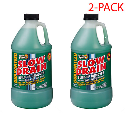 #ad NEW Drain Cleaner 67.6 oz Commercial Residential Slow Build Up Remover 2 PACK $17.50