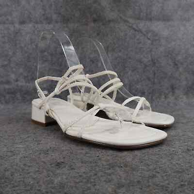 #ad Classic Elements Shoes Womens 6 Sandal Pumps Strappy White Blcok Heel Fashion $44.97