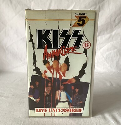 #ad Kiss Animalize Live Uncensored VHS Video Cert 15 Channel 5 CFV 06322 GBP 6.95