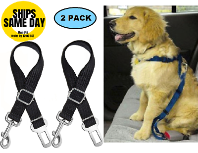 #ad 2 PK Cat DOG PET PAW SAFE Seatbelt Car Seat Belt Adjustable Harness Lead 5 STARS $10.94