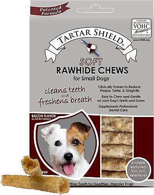 #ad #ad Tartar Shield Soft Rawhide Chews Safe Dental Treats for Small Dogs Vet VOHC $21.94