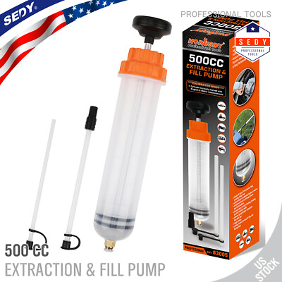 #ad #ad 500cc Fluid Extractor Filling Syringe Transfer Liquid Pump Oil Extraction Auto $12.09