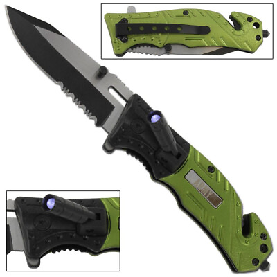 #ad Lethal Defender Army Spring Assist Folding Knife Tactical Rescue $12.99