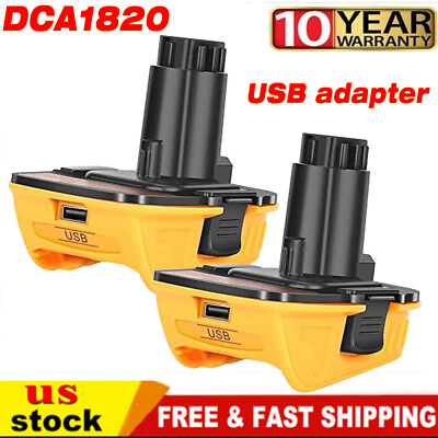 #ad 2x 20V MAX to 18V DCA1820 Adapter Converter for Dewalt 20 Volt Li ion Battery US $17.89