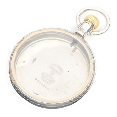#ad Keystone Pocket Watch Case 18 Size Swing Out Silveroid MX1613 $55.99