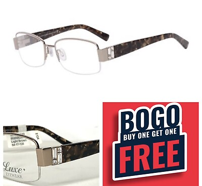 #ad BOGO LUXE Eyewear Swarvoski Crystal WL0342 brown Eyeglasses FRAMES 54 17 135 $16.99