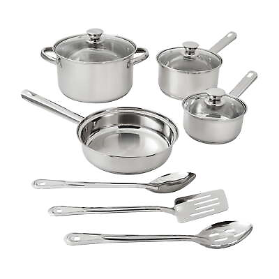 #ad Stainless Steel 10 Piece Cookware Set $19.60