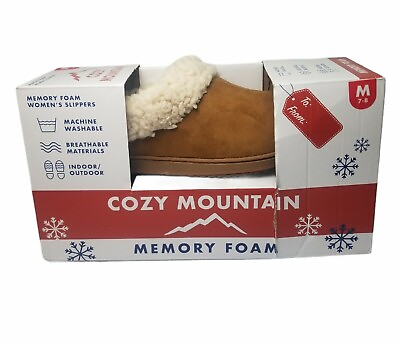 #ad Cozy Mountain Memory Foam Women#x27;s Slippers Size M 7 8 Brand New $23.06