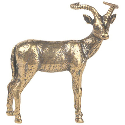 #ad Ornaments Tea Pets Copper Mini Antelope Statue Sculpture Goat Cabinet Knobs $7.87