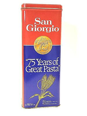 #ad San Giorgio Spaghetti 75th Anniversary Collectible Tin Kitchen Noodle $9.82