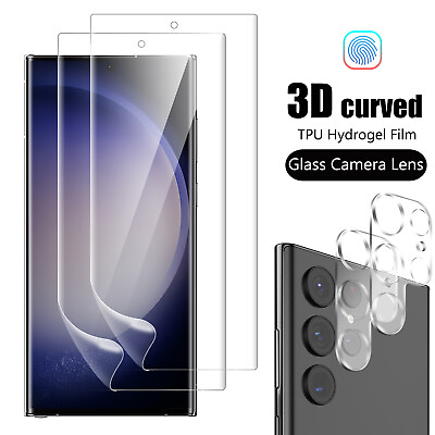 #ad For Samsung Galaxy S22 S23 S24 Ultra Plus Hydrogel Screen Protector Camera Lens $7.98