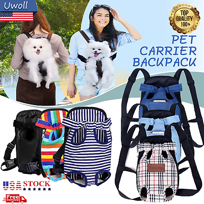Pet Cat Dog Carrier Backpack Adjustable Pet Front Carrier Legs Out Travel Bag $14.20