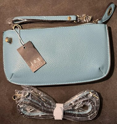 #ad Joy Susan Mini Leather Crossbody Wristlet. Blue $27.99