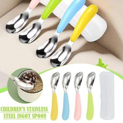 #ad 304 Stainless Steel Cute Spoon Thickened Children Spoon with Box Y3R8 R4R6 F4W0 $3.37