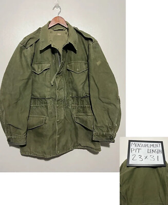 #ad Vintage 1960s M 65 US Army 1st Pattern Field Jacket Size Medium Long Rare EUC $126.00