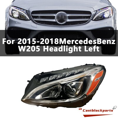 #ad For 15 16 17 18 Mercedes Benz C Class C300 W205 LED Headlight Left Driver Side $370.65