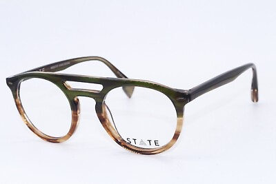 #ad NEW STATE WEBSTER KHAKI SIENNA GREEN BROWN AUTHENTIC FRAMES EYEGLASSES 50 22 $127.20