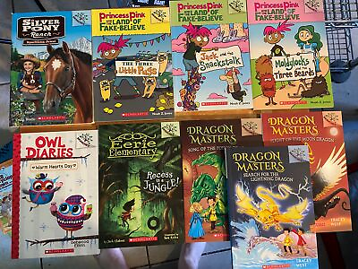 #ad Branches Press Lot of 9 Chapter Books PB Dragon Masters Owl Eerie Princess Pink $18.50