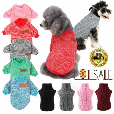 Pet Dogs Jumper Knit Sweater Clothes Puppy Cat Sweater Costume Coat Apparel Warm $7.13