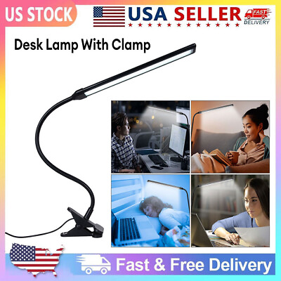 #ad 54LED USB Clip On Flexible Desk Lamp Dimmable Memory Bed Read Table Study Light $23.53