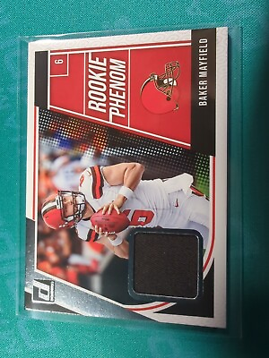 #ad Baker Mayfield 2018 Panini Donruss Rookie Phenom Patch Relic RC Tampa Bay Bucs $10.99
