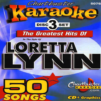 #ad KARAOKE CDG CHARTBUSTER LORETTA LYNN 5076 NEW IN SEALED CASE 3 CDS w song list $29.99
