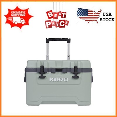 Igloo Overland 52 qt. Ice Chest Cooler with Wheels Green Slate Stone $88.20