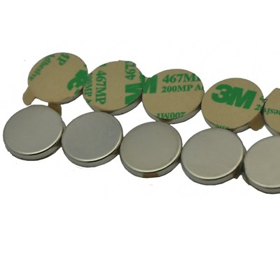 #ad 25 50 100 1 2quot; x 1 16quot; Disc Magnets Adhesive Backed Neodymium Rare Earth N48 $24.99