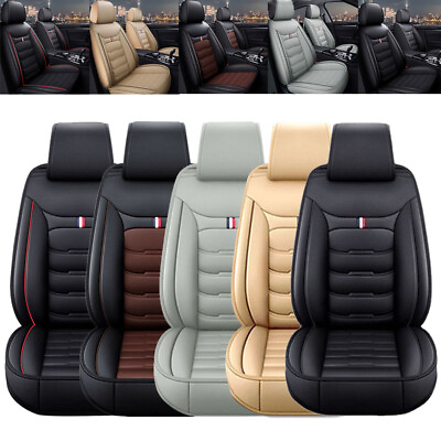 #ad For BMW Car Front Seat Covers 2 Seats PU Leather Cushion Pad Protectors Full Set $56.99