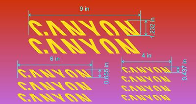 #ad Canyon Bikes Frame Decal Set. Pick Your Color. USA Seller $11.50