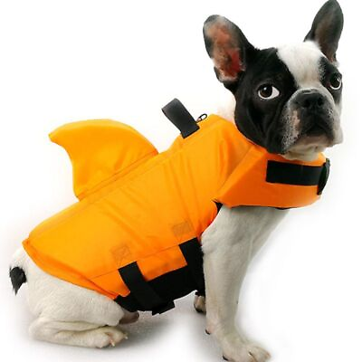 Pets Life Jacket Swimsuit Dog Shark Safety Summer Swimming Life Vest Clothes USA $17.79