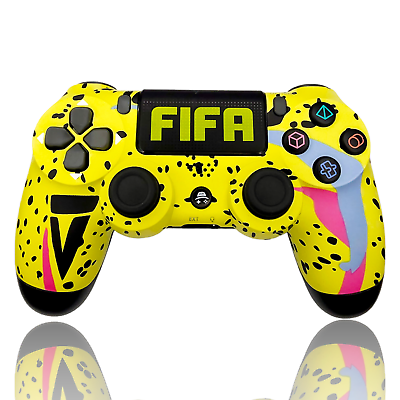 #ad PS4 Wireless ControllerYellow Fifa desing joystick for Play Station 4 $40.00