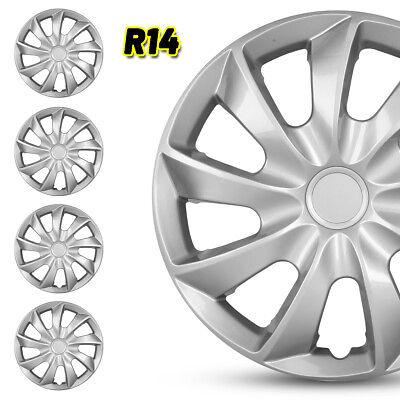 #ad Set of 4 fits Suzuki Nissan Chevrolet 14quot; Wheel Covers Full Rim Snap On Hub Caps $41.99