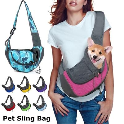 #ad Dog Carrier Pet Puppy Backpack Travel Tote Sling Bag Mesh Hands Free Shoulder $18.00
