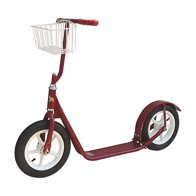 #ad 12quot; CHILDRENS SCOOTER CLASSIC RED Child Kick Foot Bike w Basket amp; Brake USA $309.97