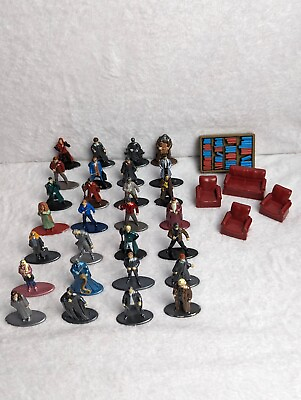 #ad Lot of 28 Nano Diecast Metal Harry Potter Figures and Plastic Furniture $25.00