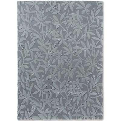 #ad Designer Grey Embossed Floral Pattern Area Rug Carpet made of 100% Plush Wool $306.31