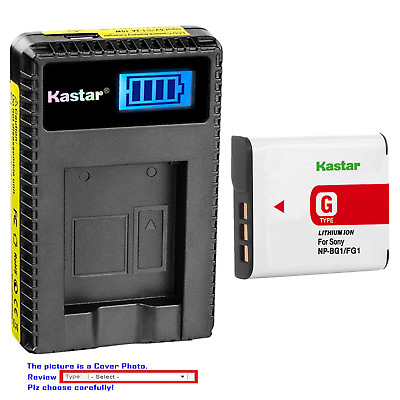 #ad Kastar Battery LCD Charger for Sony NP BG1 NPFG1 Sony Cyber shot DSC N1 Camera $10.99