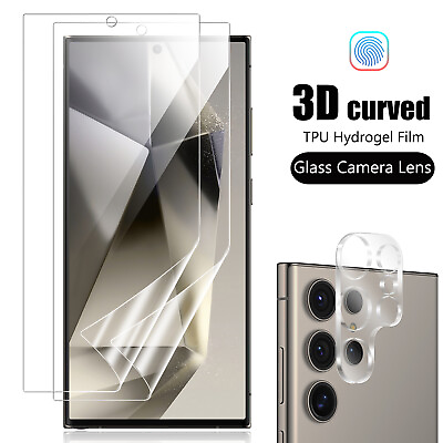 #ad For Samsung Galaxy S24 Ultra Plus 5G TPU Hydrogel Screen Protector Camera Lens $8.95