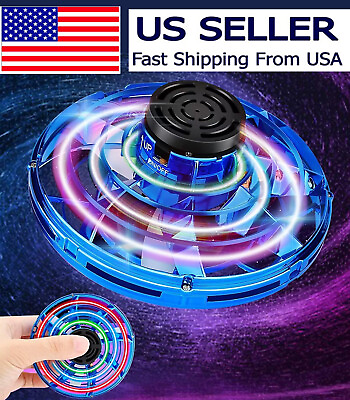 #ad Flying Fidget Spinner Drone Ball UFO Stress Focus Hand Fun Toy LED Kids amp; Adults $10.99