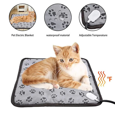 #ad Waterproof Electric Heating Pad Heater Warmer Mat Bed Blanket For Pet Dog Cat $16.99