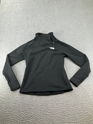 #ad The North Face Sweatshirt Womens Extra XS Small Black Mock Neck Zip Pullover $13.99