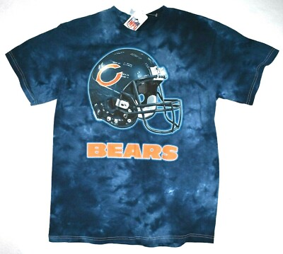 #ad Chicago Bears Men#x27;s NFL Blue Orange Tie Dye Short Sleeve Shirt Size Medium NWT $26.99