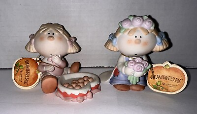 #ad 2 Bumpkins Figurines George Good Flower Girl Pigtails Wedding Cake Fabrizio Lot $15.00