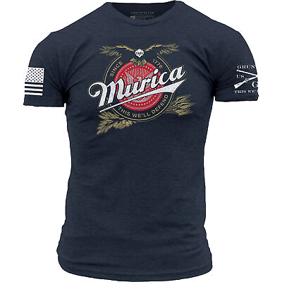 #ad Grunt Style Murica Brewing T Shirt Midnight Navy $27.99