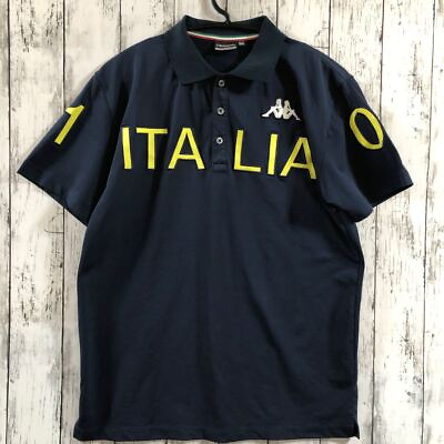 #ad Kappa Italia Italian Golf Wear Short Sleeve Polo Shirt Men#x27;S Ll Navy Shipping In $67.07