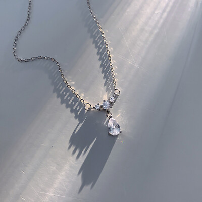 #ad Fashion Rhinestone Pendant Necklace Clavicle Chain Trendy Simple Wrist Chain $1.32
