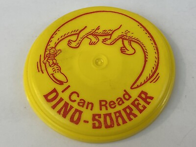 #ad I Can Read Dino Soarer Yellow Mini Frisbee Plastic Toy Fast Ship Bin 1 $6.75