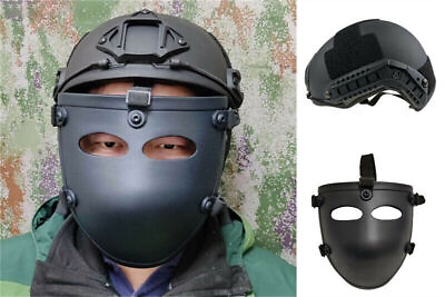 #ad Ballistic IIIA Bullet Proof Helmet UHMW PE Bulletproof Face Guard Shield Mask $149.25